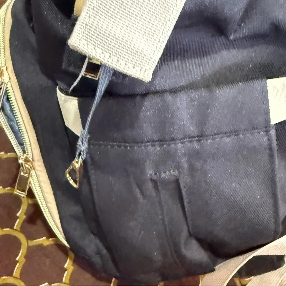 NEW ROSEGIN Black Quilted Backpack with Gold Zipper/Trim - Stylish & Functional